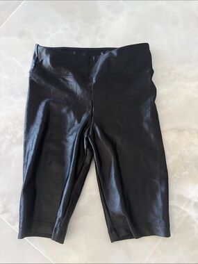 Koral Black Shiny Bike Shorts